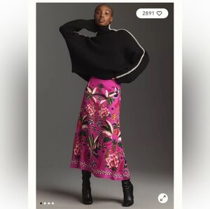 Farm Rio Floral Pink Skirt